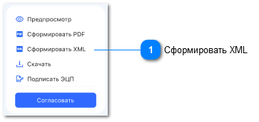 Выгрузка в формате XML